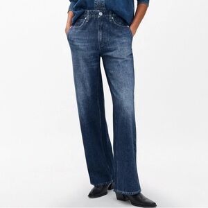 Rag and Bone Miramar Wide Leg Sweatpant Jean Size Medium